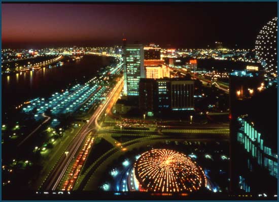 Dubai+buildings+at+night